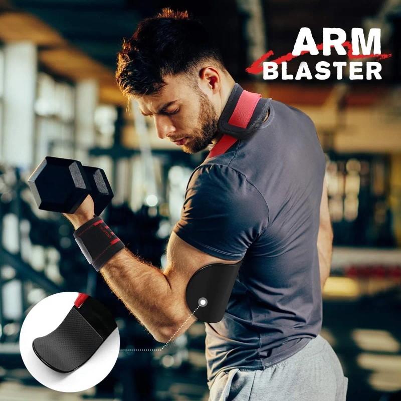 Wodoso Arm Blaster Negro Aislador de Bíceps de Acero Ajustable