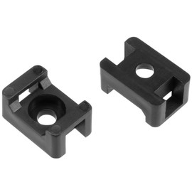 TA-VIGOR Nylon-Kabelbinder-Halterung, 5,2 mm Sattelbefestigung, Drahthalter, Kabelbinder, verstellbarer Kabelbinderhalter mit Selbstverriegelung für Draht- und Kabelordnung, Schwarz, 52 Stück