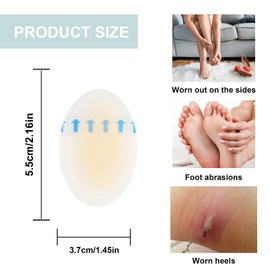 24 Pieces Blister Plasters, Invisible Hydrocolloid Gel Blister, Water Resistant, for Feet, Toes, Fingers, Heels Protector and Guard Skin
