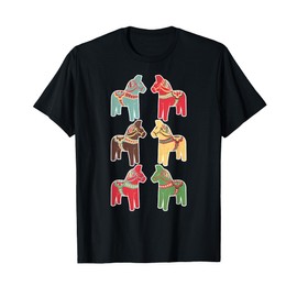 Dala Horses Swedish Vintage T-Shirt