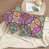Oplp Circle Floral Pattern Throw Pillow Covers Set of 2