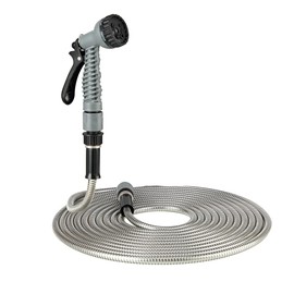 Easylife Stainless Steel Hose, 75ft Garden Hose, Heavy-Duty Hose, Kink-Free Hose, Flexible Garden Hose, Durable Steel Hose, Rust-Resistant Hose for Outdoor Use - Fully Guaranteed