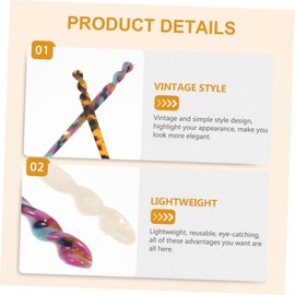 WOONEKY 6pcs Simple Design Hair Pin Chinese Style Hair Stick for Headdress Hair Accessories