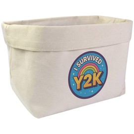 Azeeda Large 'I Survived Y2K' Canvas Organiser/Storage Bag (OR00038474)