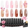 Modelones 12 Colors Builder Gel Set, Pink Brown Builder Nail