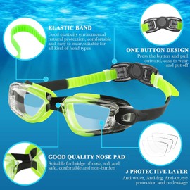 COOLOO Swimming Goggles, Pack of 2 Swimming Goggles for Kids/Junior/Adults, Unisex Diving Goggles for Boys, Girls, Men, Women, Anti-Fog, No Leaks