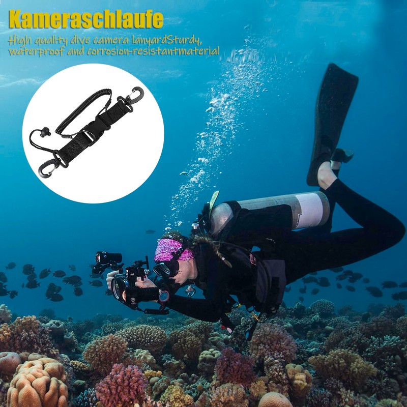 JSMTKJ Pack of 2 Spiral Cable Diving Camera, Diving Camera
