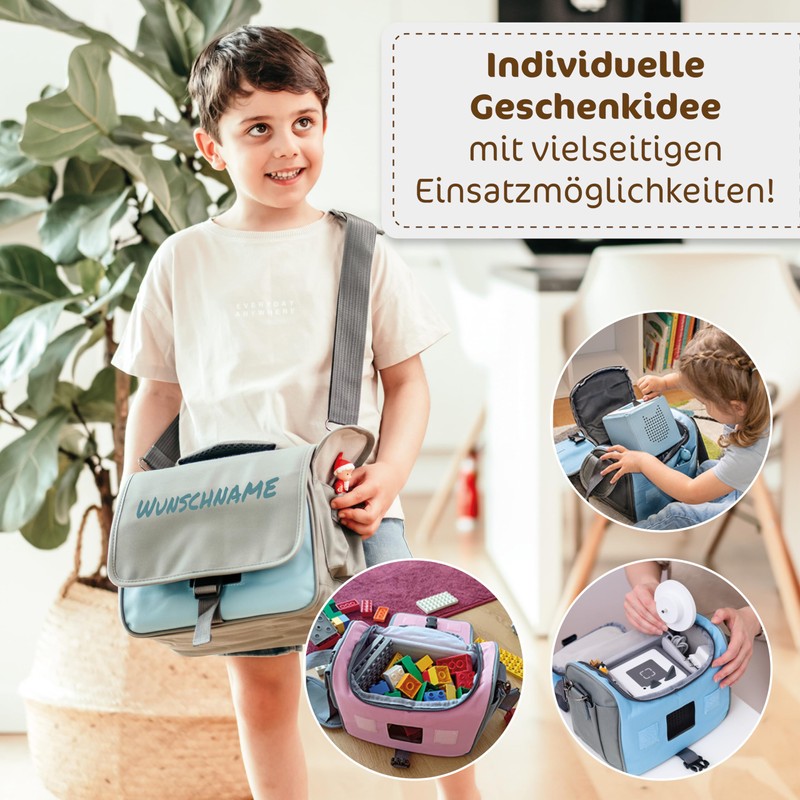 my STITCHERY Toniebox Bag, Blue (embroidered with name), Children's luggage