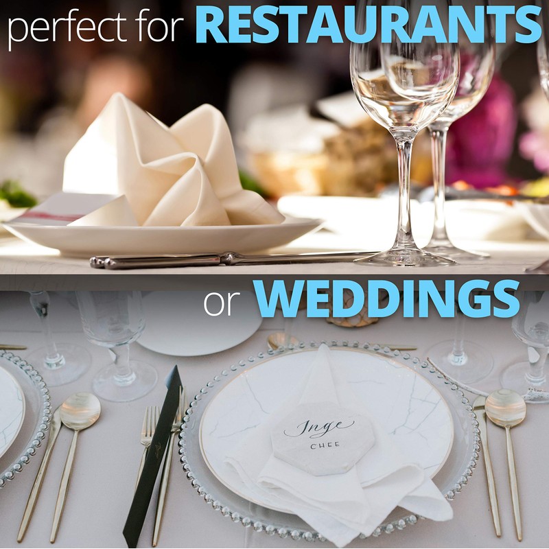 Aunti Em's Kitchen Truly Wrinkle Free Dinner Napkins, Restaurant Quality,