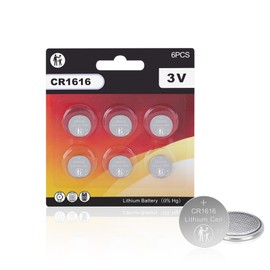 JOXIYECLTL CR1616 3V Lithium Batteries 1616 for Watches Calculators Remote Control Toy (6 PCS)