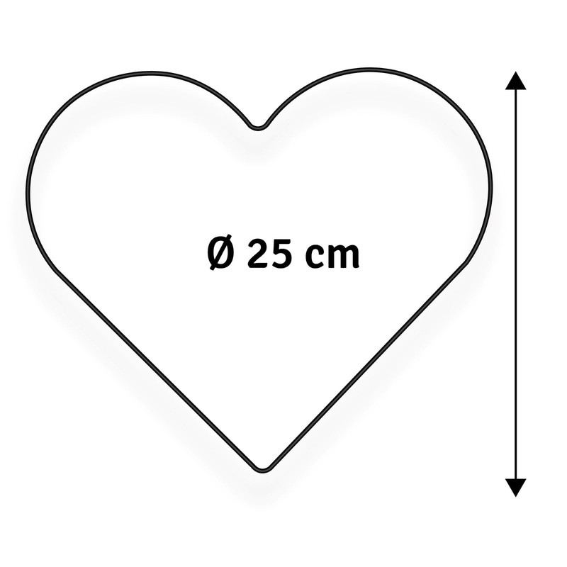 Vaessen Creative Heart-Shaped Metal Crafts, Red, Ø 25 cm or