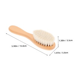 FRCOLOR 2pcs Wooden Hair Comb and Bathing Brush Set Soft Natural Bristles for Newborns Gentle Scalp Grooming for Bath and Hair Care