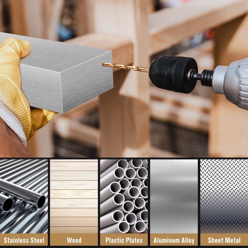 MACXCOIP M35 Cobalt Drill Bit Set 29pcs, High Speed Steel