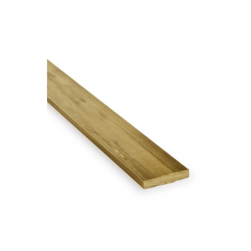 360 Brass Rectangular Bar, Unpolished (Mill) Finish, H02 Temper, ASTM