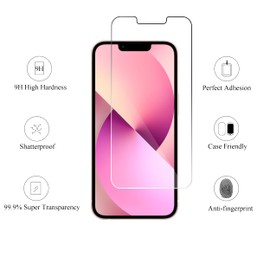 Ailun Ailun 2 Pack Screen Protector for iPhone 13 mini [5.4 inch] Display 2021 with 2 Pack Tempered Glass Camera Lens Protector,[9H Hardness]-HD