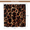 Leopard Tortoise Shell Print Shower Curtain Brown Cheetah Cat Fur