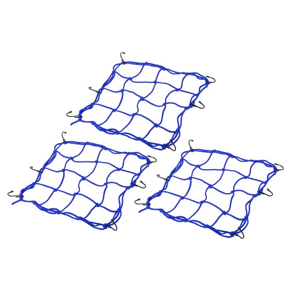 PATIKIL Bungee Cargo Net, 3 Pack High Elastic Motorcycle Luggage