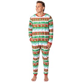 INTIMO National Lampoon's Christmas Vacation Mens' Movie Film Footless Sleep Union Suit (Small/Medium) Multicolored