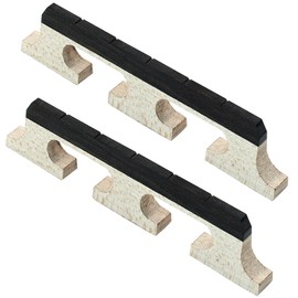 Zorfeter 2Pcs 5-String Banjo Bridge, Ebony Maple Banjolele Bridges, Universal Fit Banjo Parts Replacement