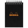 RHODIA 115009C - Spiral Notebook (Full Bound) Black - A7