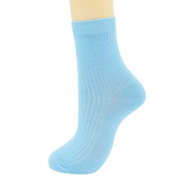 SRYL Womens Super Soft Combed Casual Cotton Socks (Multicolor may choose) C310 (Light blue/1-Pairs)