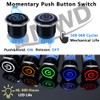 DMWD 1pc 22mm Metal Waterproof Anti-Vandal Momentary Push Button Switch