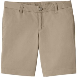 Lands' End Uniform Girls Plain Front Chino Blend Short Khaki Kids 5