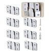 16Pcs Stainless Steel Interlock Hanging Buckle,Flush Concealed Mount Brackets Stainless