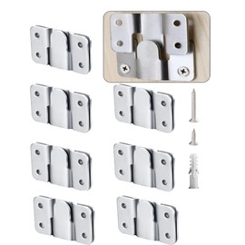 16Pcs Stainless Steel Interlock Hanging Buckle,Flush Concealed Mount Brackets Stainless Steel Z Clip Bracket Interlock Hanging Buckle Mountain Buckle for Picture Display Art Gallery