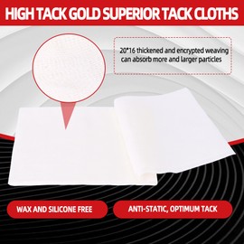 VFY White Tack Cloth - (20-Pc) 18"x36" High Density 20×16 Mesh Dust Remover - Reusable Zipper Bag - Wax/Silicone Free for Woodworking, Auto Painting, Anti-Static Tack Rags