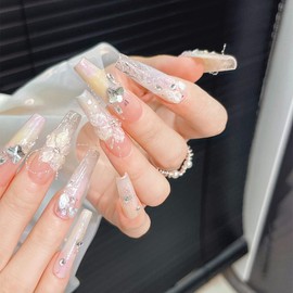 3 Sheets Flower Nail Stickers for Nail Art 5D Embossed Floral Nail Art Stickers Self-Adhesive Colorful Five Petal Lily Flowers Design Nail Supplies Spring Nail Decals for Women Acrylic Manicure DIY