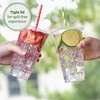 [100 Sets - 24 oz] Plastic Cups With Lids Clear