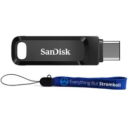 SanDisk Ultra 512GB Dual Drive Go Type-C for Smartphone, Tablets, Computers (SDDDC3-512G-G46) 2-in-1 USB Flash Drive Type-A & Type-C Pen Drive Bundle with (1) Everything But Stromboli Lanyard