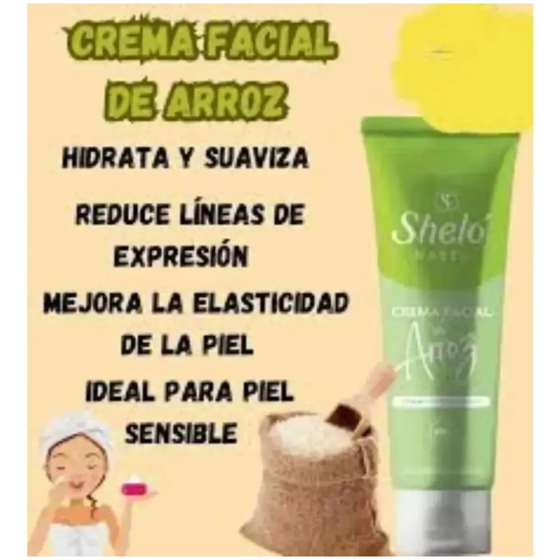 Crema Facila De Arroz Sheló Nabel Ácido Hialurónico 100ml