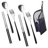FOXDOOR Cutlery Set, Chopsticks, Spoon, Fork, Storage Case, Scandinavia, Disaster