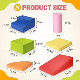 Sumbababy 6-Piece Set Climbing Blocks for the Aged 4-12 Years Indoor and Outdoor Game Summer Toy Gifts Soft Play Climbing