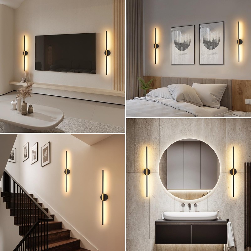 JOOSENLUX Battery Operated Wall Sconces Set of 2 – Gold