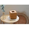 Cosmetic Tissue Boxes Square Rattan Tissue Box Dispenser for Home
