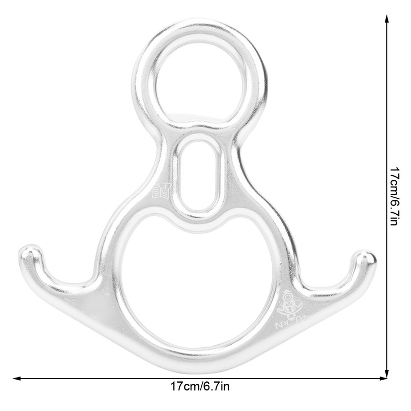 Bull Horn 8‑Shape Ring Descender Descent Control Device Downhill Rock