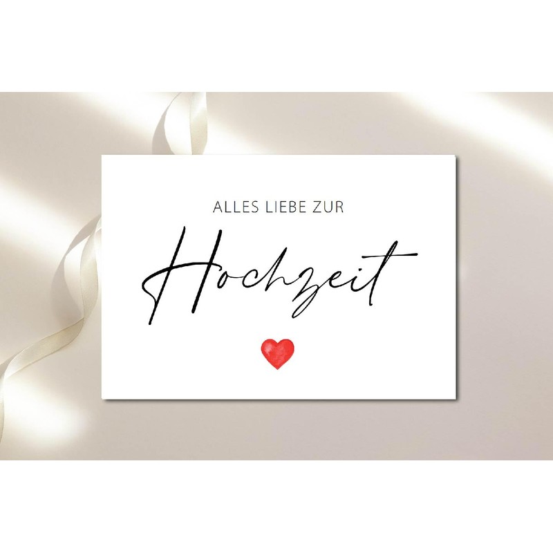 The Life Barn Postcard with Envelope "Alles Liebe zur Hochzeit"