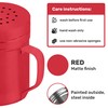 CUSINIUM 6oz Red Stainless Steel Salt Pepper Dredge Shakers -