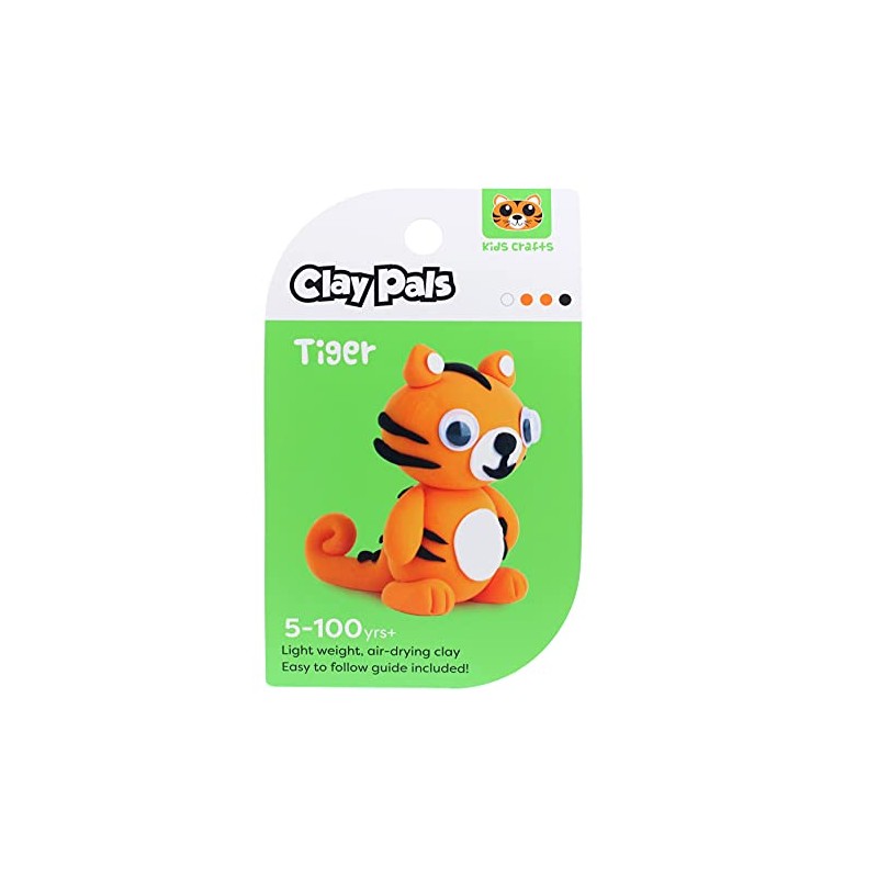 Clay Pals Tiger - Easy Sculpt Fun Fast Air Drying