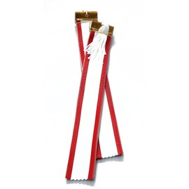 Red Ear Pennant Ribbon, 1.9 x 9.8 inches (2.4 x 25 cm), Value Set of 20, Includes Bleeding Resistant Pen, Trophy, Cup, Winner, Excellent Golf, Awards, Celebrations