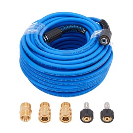FIXFANS Pressure Washer Hose – 1/4" X 100 FT High Power Washer Extension Hose – Kink & Wear Resistant High Pressure Hose for Replacement – Compatible with M22 Fittings – 3600PSI