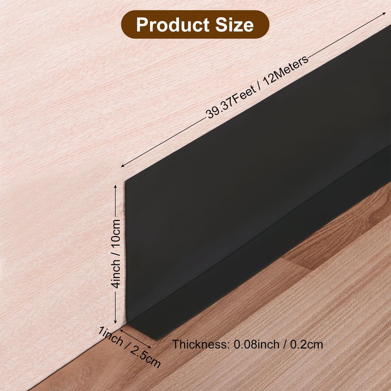 uxcell Flexible Baseboard Molding Trim, 5" Width x 40Ft Length