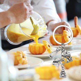 Baking Lover Christmas Birthday Gifts for Baking Students Teacher Baking Gifts for Women Men Baker Culinary Keychain Gifts for Chefs Cute Keychain Accessories for Women Cupcake Charms for Backpack