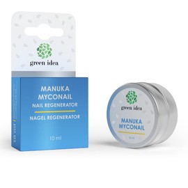 green idea - MANUKA Myconail - Nail Cream for Brittle Nails - Natural with Manuka, Tea Tree Oil and Beeswax - Nail Balm - Nail Fungus Cream - Intensive Regeneration - 10 ml Jar