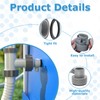 Gyinere 4 Pcs Pool Hose Adapter,1.25 to 1.5 Pool Hose