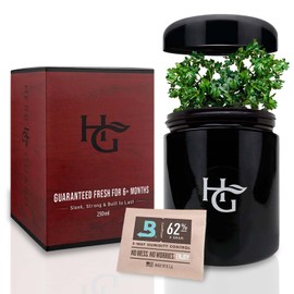 Herb Guard - Half Oz Airtight Jar and Smell Proof Containers (250 ml) Comes with Humidity Pack to Keep Goods Fresh for Months
