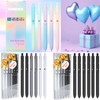 Vanhench 5Pcs Gel Pens, Black Ink Pen Fine Point Smooth
